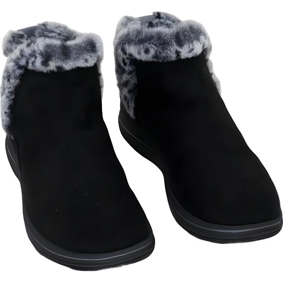 Clarks Breeze Cozy Booties Women’s Black Slip-On Ankle Boot US 8.5M EU 39.5 - Picture 1 of 6